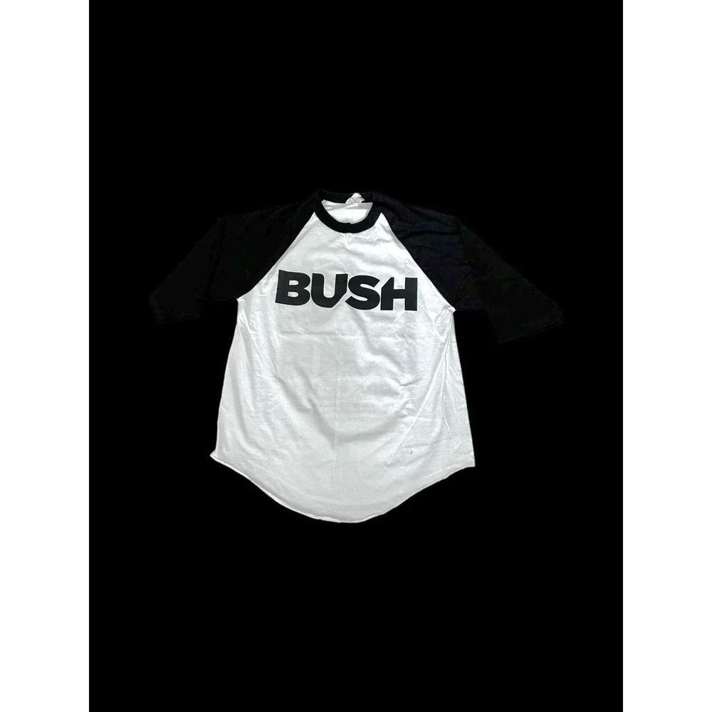 2015 Bush Tour Quarter Sleeve Shirt Black‎ White 90's Music Band Gavin Rosdale